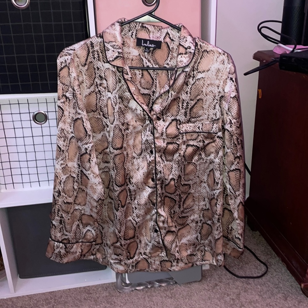 Snakeskin print blouse